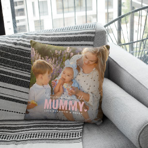 Cute op maat gemaakte foto-ouderschapscadeau MAMA Kussen