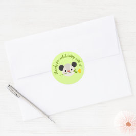 Cute Opossum Face with Flower Ronde Sticker