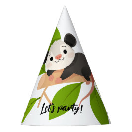 Cute Opossum on Branch with Green Leaves Feesthoedjes