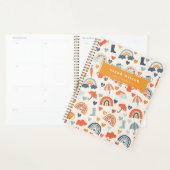 Cute Orange Blue Spring Rainbow Clouds Motif (Devant avec enveloppe)