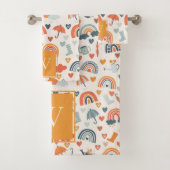 Cute Orange Blue Spring Rainbow Clouds Motif (En situation)
