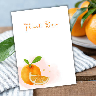 Cute Orange Citrus Modèle Baby shower Merci