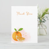 Cute Orange Citrus Modèle Baby shower Merci (Debout devant)