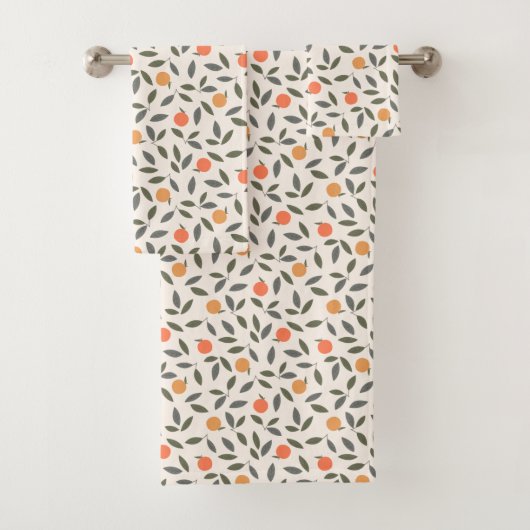 Cute Orange et Motif Feuille (En situation)