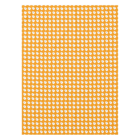 Cute Orange Ghost Pattern – Halloween Design Tafelkleed (Voorkant)