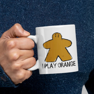 Cute Orange Meeple Dessin Tableau de jeu Coupe Mug