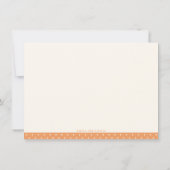 Cute Orange Owl Neutral Baby shower Carte de remer (Dos)