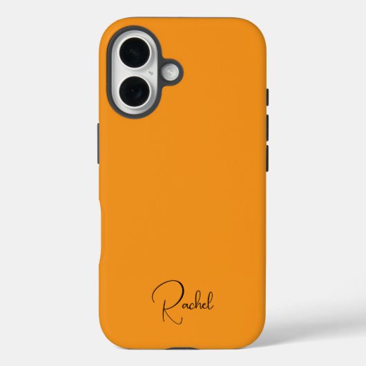 Cute Orange Personalized Name  Case-Mate iPhone Case (Achterkant)