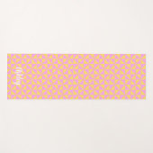 cute orange pink retro geometric design yogamat (Voorkant (horizontaal))