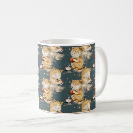 Cute Orange Tabby Café Mug (Devant droit)