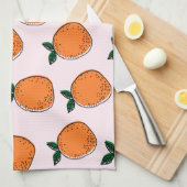 Cute Oranges Serviette de cuisine (Quart Plié)