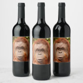 Cute orangutan wijn etiket (Flessen)