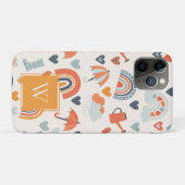 Cute Oranje Blue Spring Rainbow Clouds Pattern Case-Mate iPhone Case (Achterkant (horizontaal))