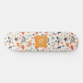 Cute Oranje Blue Spring Rainbow Clouds Pattern Skateboard (Horizontaal)