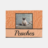 Cute Oranje Botanical Gepersonaliseerd Pet Fleece Deken (Voorkant (Horizontaal))