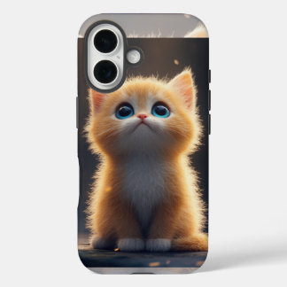Cute Oranje Cat iPhone 16 Hoesje