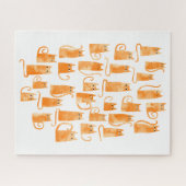 Cute Oranje Cat Legpuzzel (Horizontaal)