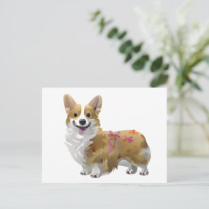 Cute Oranje corgi voor een positieve stemming Briefkaart