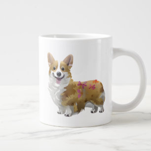 Cute Oranje corgi voor een positieve stemming Extra Grote Beker