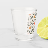Cute Oranje en Leaves Pattern Shot Glas (Links)