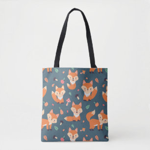 Cute Oranje Fox Animal Pattern Draagtas