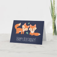 Cute Oranje Foxes Graphic Illustration Birthday