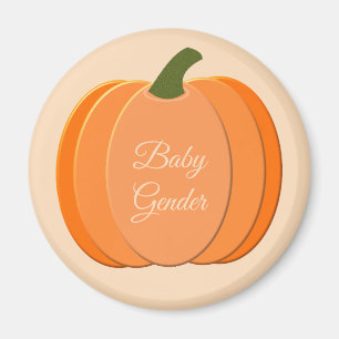Cute Oranje Gender Neutral Pumpkin Custom Magneet