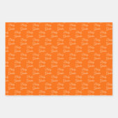 Cute Oranje Gender Neutral Pumpkin Custom Pattern Inpakpapier Vel (Voorkant 2)