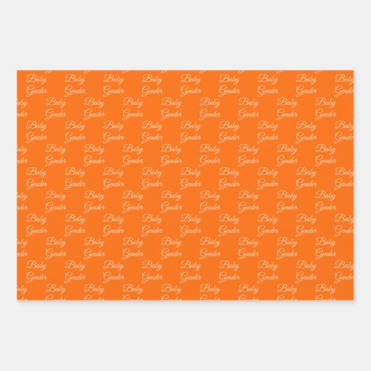 Cute Oranje Gender Neutral Pumpkin Custom Pattern Inpakpapier Vel (Voorkant 2)