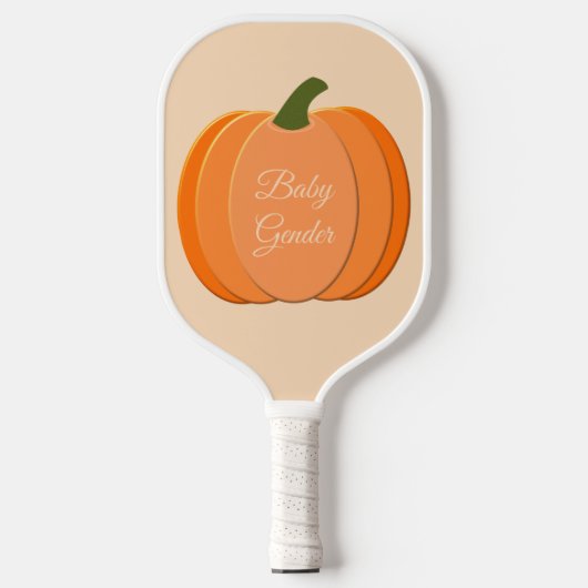 Cute Oranje Gender Neutral Pumpkin Custom Pickleball Paddle (Voorkant)