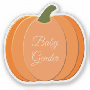 Cute Oranje Gender Neutral Pumpkin Custom Sticker