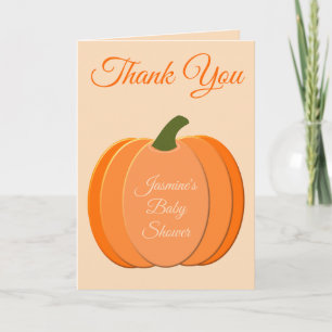 Cute Oranje Geslachtsonafhankelijke Pompoen Baby S Kaart