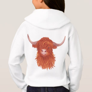 Cute Oranje Highland Cow Illustration  