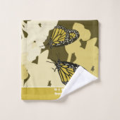Cute Oranje Mr & Mrs Monarch Butterfly Pair Bad Handdoek (Wasdoekje)