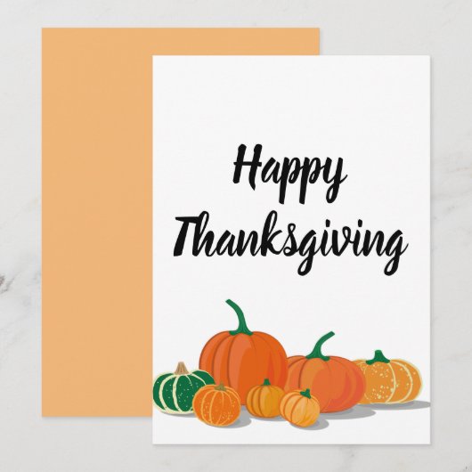 Cute Oranje Pumpkin Spice Kaart (Voorkant / Achterkant)