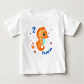 Cute oranje seahorse (Voorkant)