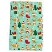 Cute Oranje Tabby Kerstmis Medium Cadeauzakje (Achterkant)