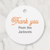 Cute Oranje Tabby Kitten Hartelijk dank Bedankjes Labels (Achterkant)