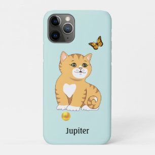 Cute Oranje Tabby Kitty Cat iPhone 11 Pro Hoesje