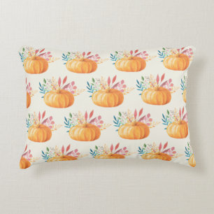 Cute Oranje Waterverf Pumpkin Pattern Accent Kussen