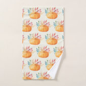 Cute Oranje Waterverf Pumpkin Pattern Bad Handdoek (Handdoek)