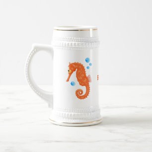 Cute oranje zeepaardbelletjes cartoon illustratie bierpul