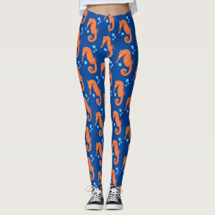 Cute oranje zeepaardbelletjes cartoon illustratie leggings