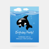 Cute Orca Baleine fête d'anniversaire (Recto)