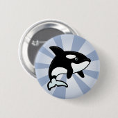 Cute Orca/Killer Whale Ronde Button 5,7 Cm (Voorkant /achterkant)