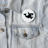 Cute Orca (Killer Whale) Ronde Button 5,7 Cm (In situ)