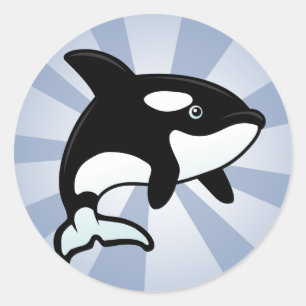 Cute Orca/Killer Whale Ronde Sticker