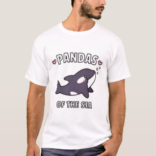 Cute Orca Pandas van het Zee Doodle Funny T-shirt