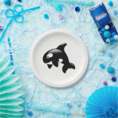 Cute Orca Whale Papieren Bordje (Feest)