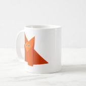 Cute Origami Fox Children's Koffiemok (Voorkant links)
